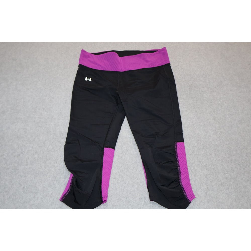 Under Armour HeatGear Compression Pants Womens Medium Black Capris Leggings